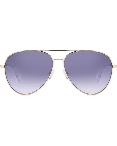 Rag & Bone 59mm Aviator Sunglasses - Purple