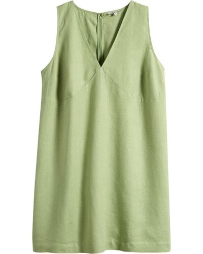 Madewell Ariana Linen Minidress - Green