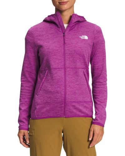The North Face Canyonlands Full Zip Hooded Fleece Jacket - Purple