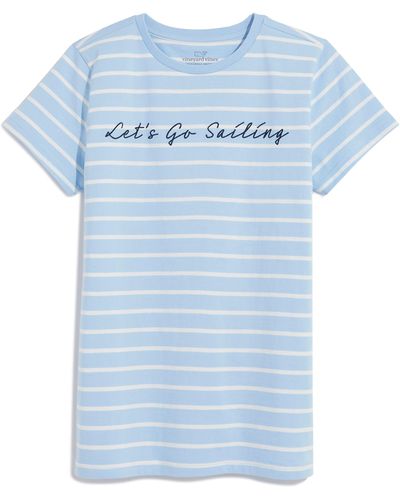 Vineyard Vines Let's Go Sailing Stripe T-shirt - Blue