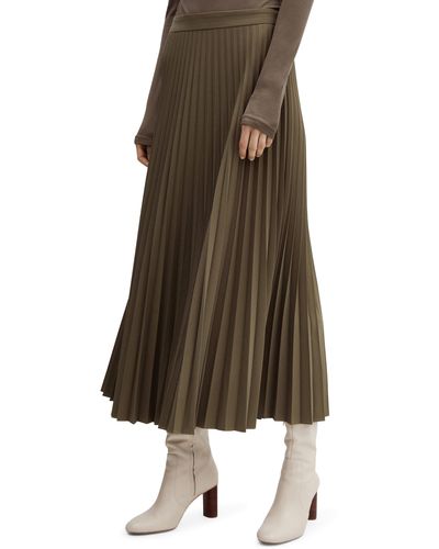 Mango Camila Pleated Skirt - Brown
