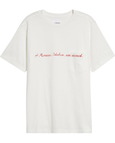 TAKAHIROMIYASHITA TheSoloist. Martini Pocket Graphic T-shirt - White