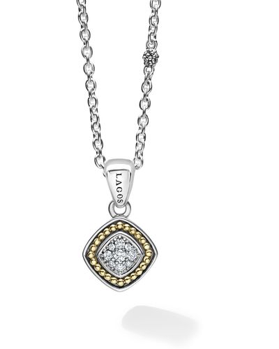 Lagos Rittenhouse Diamond Pavé Pendant Necklace - White