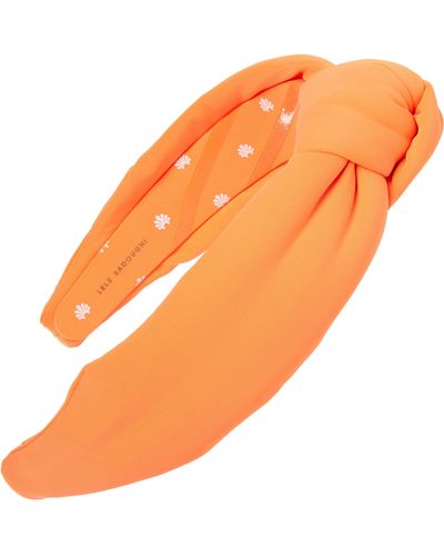 Lele Sadoughi Knotted Neoprene Headband - Orange