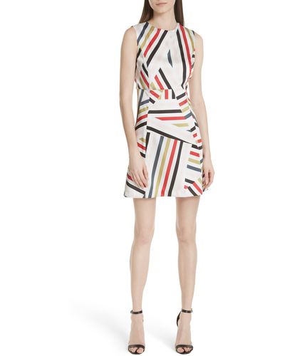 MILLY Alexa Drive Stripe A-line Dress - Multicolor