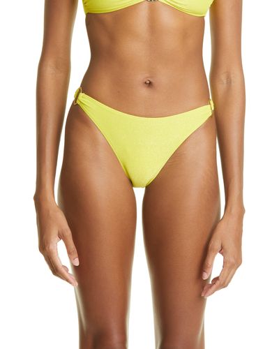Stella McCartney Ring Detail Glitter Bikini Bottoms - Yellow
