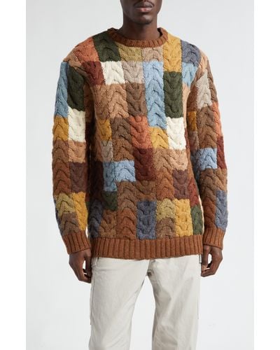 Beams Plus Wool Crewneck Sweater - Brown