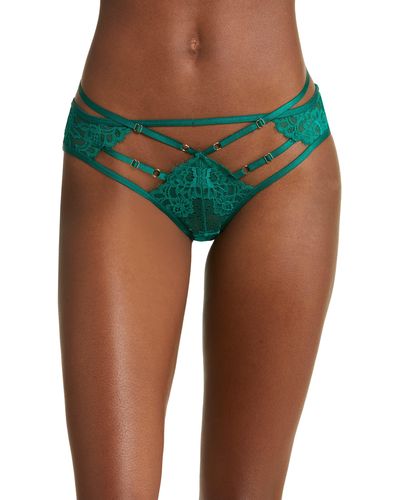 Buy Embroidered Mesh Strappy Cheekini Panty - Order Panties online