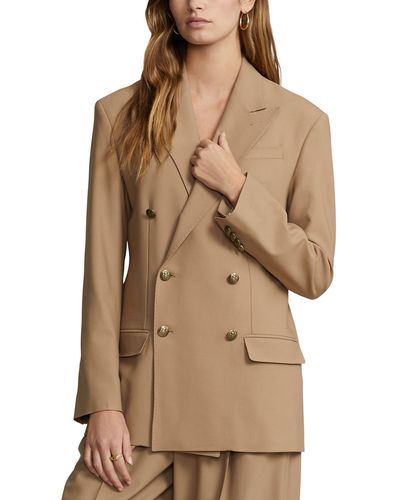 Polo Ralph Lauren Double-breasted Wool-blend Blazer - Brown
