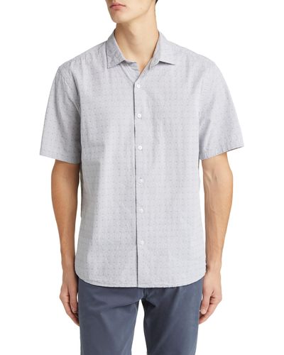 Robert Barakett Good Spring Short Sleeve Button-up Shirt - White