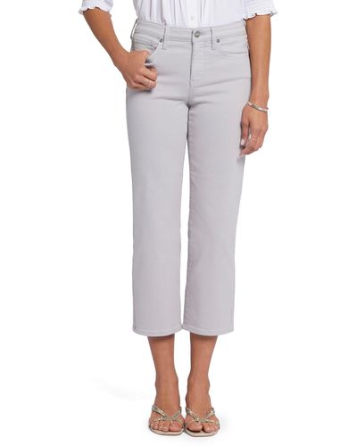 NYDJ Piper Coolmax Relaxed Fit Crop Pants - Gray