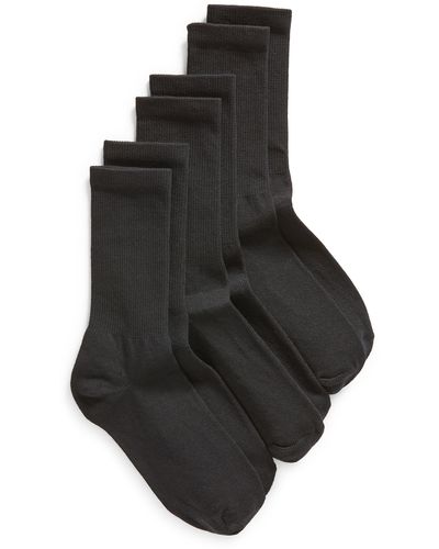 Nordstrom 3-pack Everyday Crew Socks - Black