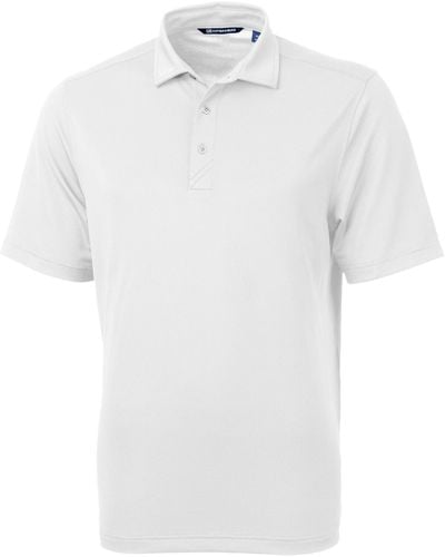 Cutter & Buck Virtue Piqué Recycled Polyester Blend Polo - White