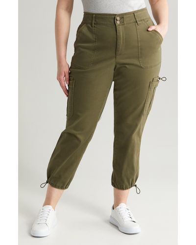 Wit & Wisdom 'ab'solution Skyrise Ankle Stretch Twill Cargo Pants - Green