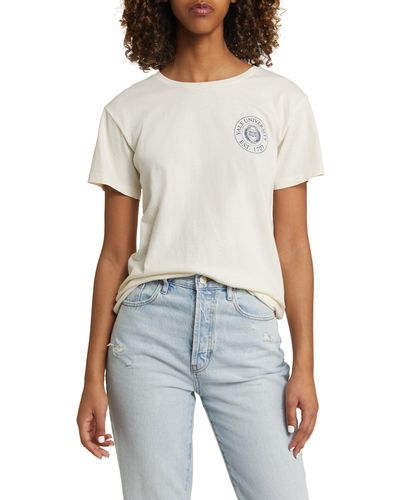 GOLDEN HOUR Yale Circle Shield Cotton Graphic T-shirt - White