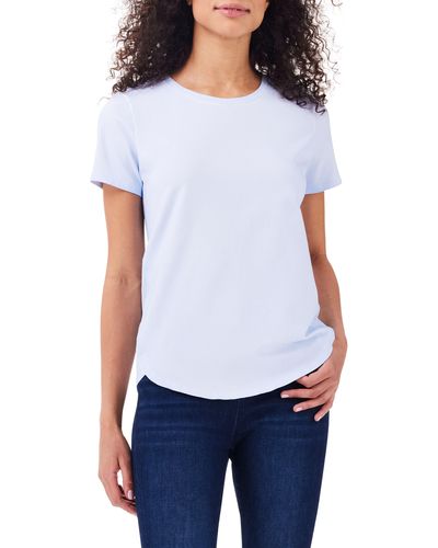 NZT by NIC+ZOE Nzt By Nic+zoe Stretch Cotton Shirttail Hem T-shirt - White