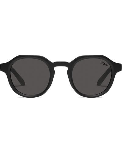 Quay Another Round 48mm Polarized Round Sunglasses - Black