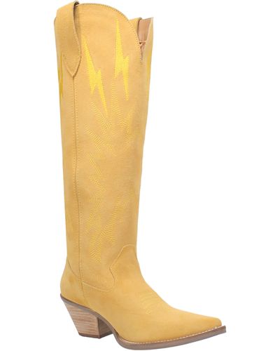 Dingo Thunder Road Cowboy Boot - Yellow
