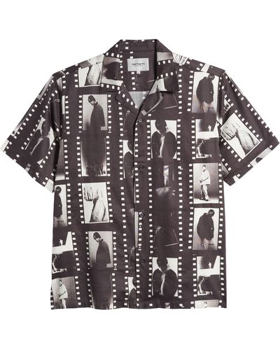 Carhartt Photo Strip Short Sleeve Cotton Blend Button-up Shirt - Multicolor