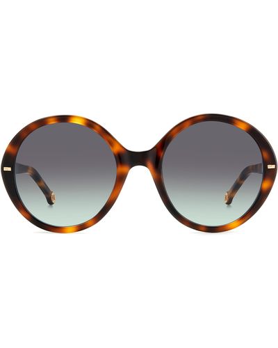 Carolina Herrera 55mm Round Sunglasses - Multicolor