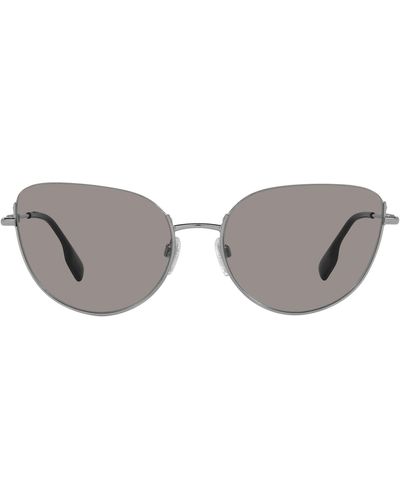 Burberry Harper 58mm Polarized Cat Eye Sunglasses - Gray