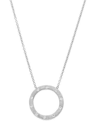Sethi Couture Dunes Diamond Circle Pendant Necklace - Blue