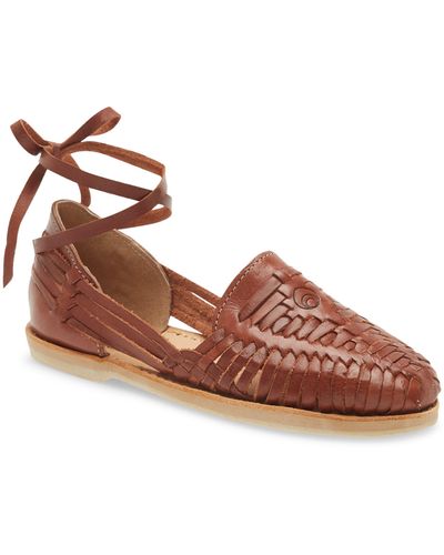 Brother Vellies Ankle Wrap Huarache - Brown