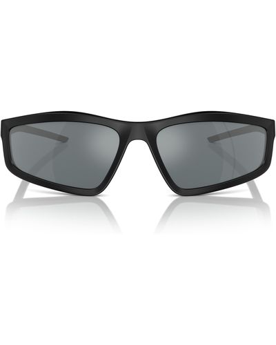 Scuderia Ferrari 64mm Oversize Irregular Sunglasses - Black