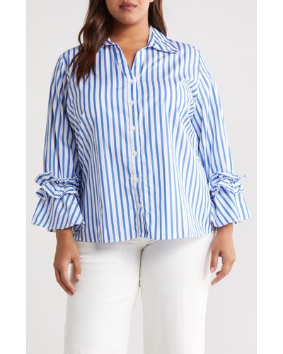 Harshman Selina Button-up Shirt - Blue