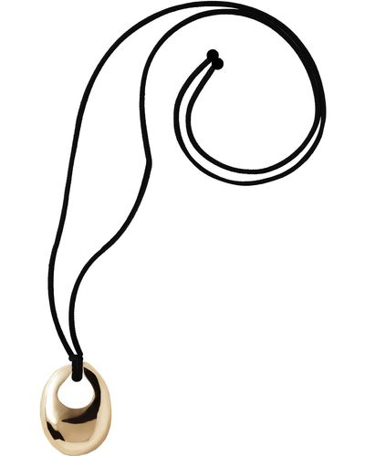 Annika Inez Sloping Pendant Necklace - Black