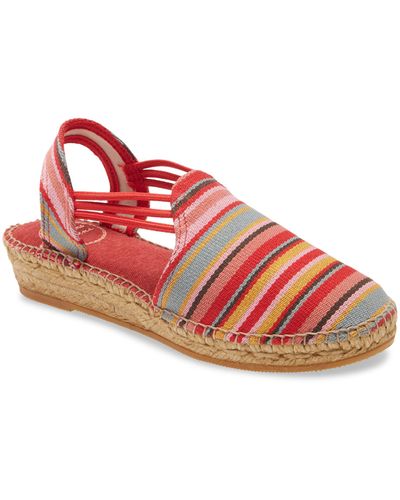 Toni Pons Norma Wedge Espadrille Sandal - Red