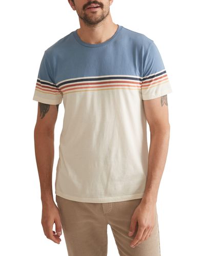 Marine Layer Signature Stripe T-shirt - Blue
