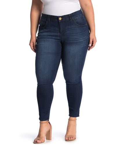 Democracy Ab Tech Skinny Ankle Jeans - Blue