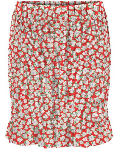 Vero Moda Olia Floral Skirt - Red
