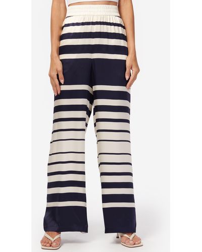 Cami NYC Bleecker Stripe Silk Pants - Blue