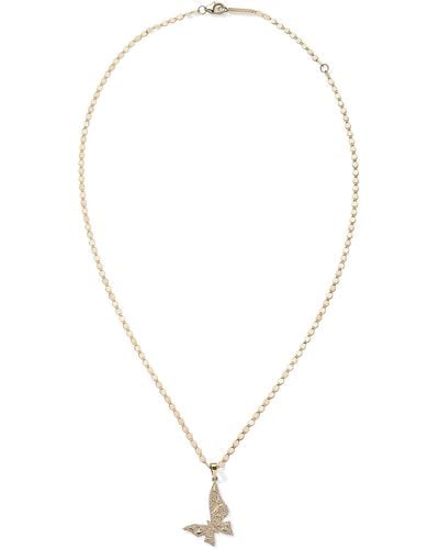 Lana Jewelry Diamond Butterfly Pendant Necklace - Yellow