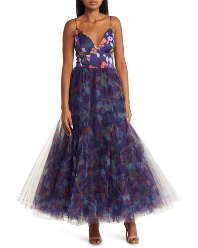 Hutch Lucia A-line Gown - Blue