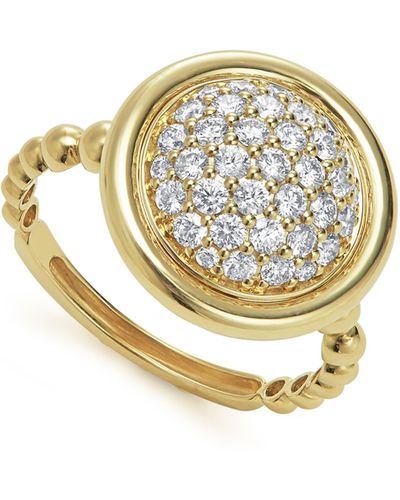 Lagos Meridan Pavé Diamond Ring - Metallic