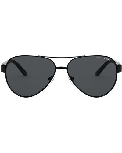 Armani Exchange Aviator Sunglasses - Black
