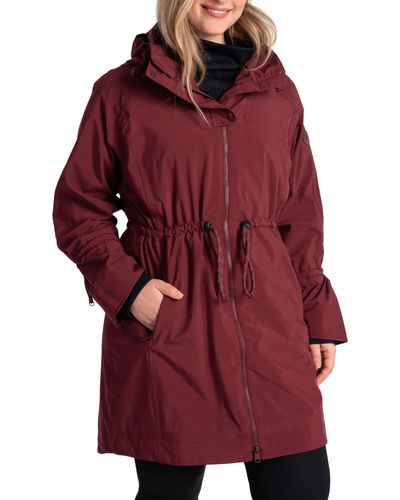 Lolë Piper Waterproof Oversize Rain Jacket - Red