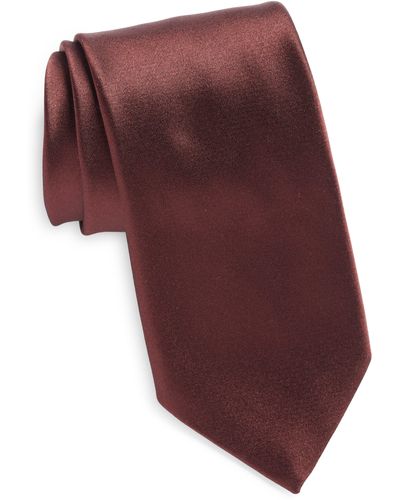 Zegna Silk Satin Tie - Red