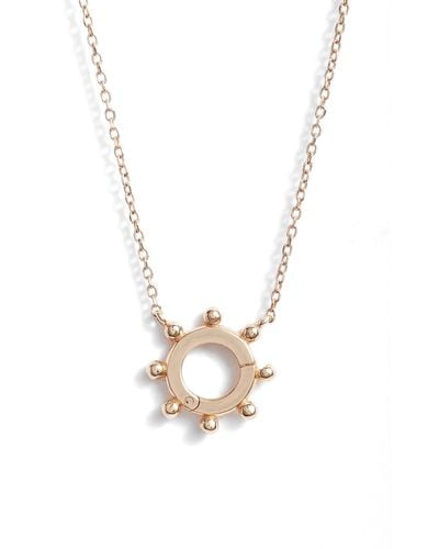 Anzie Mini Dew Drop Pendant Necklace - White