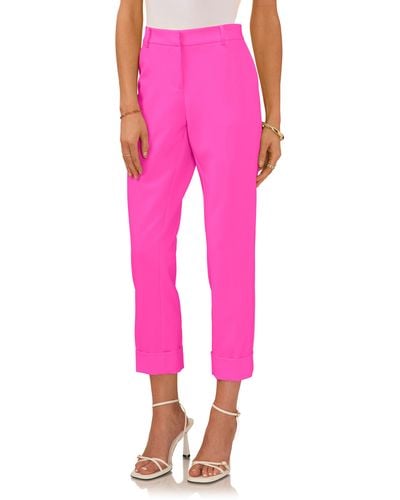Vince Camuto Cuff Crop Pants - Pink