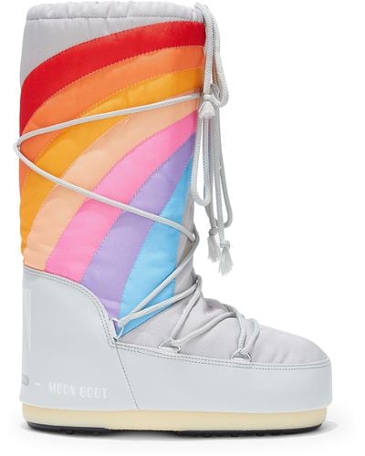 Moon Boot Moon Boot Icon Rainbow Waterproof Boot - White