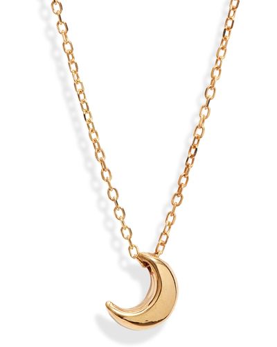 Bony Levy 14k Gold Moon Pendant Necklace - Metallic