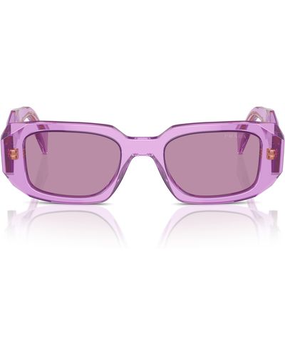 Prada 49mm Small Rectangular Sunglasses - Purple