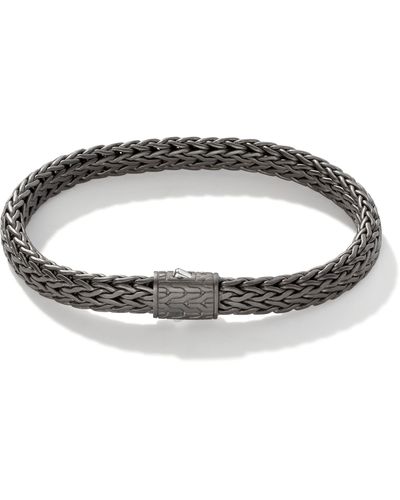John Hardy Classic Chain Flat Rope Bracelet - Black