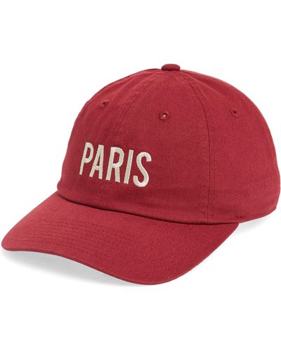 American Needle Paris Cotton Baseball Cap - Red
