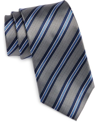 Nordstrom Stripe Silk Tie - Blue