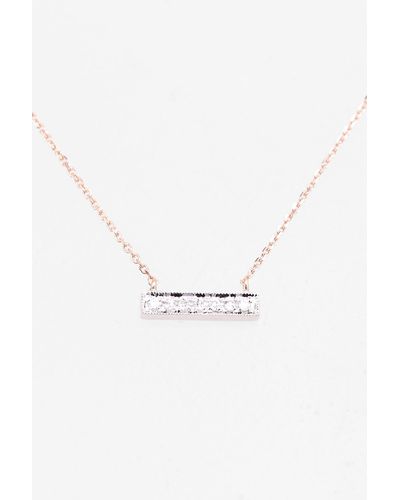 Dana Rebecca 'sylvie Rose' Diamond Bar Pendant Necklace - Metallic